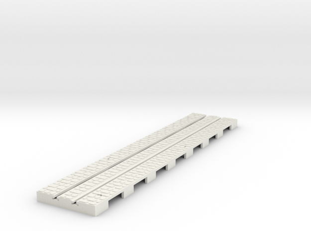 P-65stw-straight-long-110-75-w-1a in White Natural Versatile Plastic