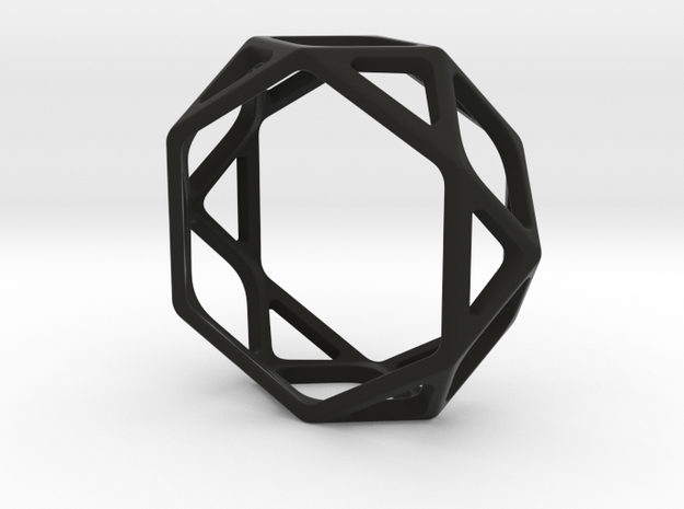 Structural Ring size 10 (multiple sizes) in Black Natural Versatile Plastic