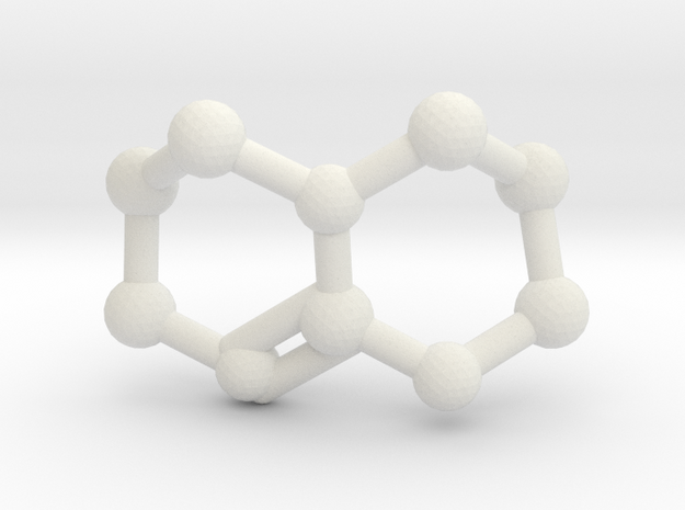 Triazabicyclodecene (TBD) Molecule Necklace in White Natural Versatile Plastic
