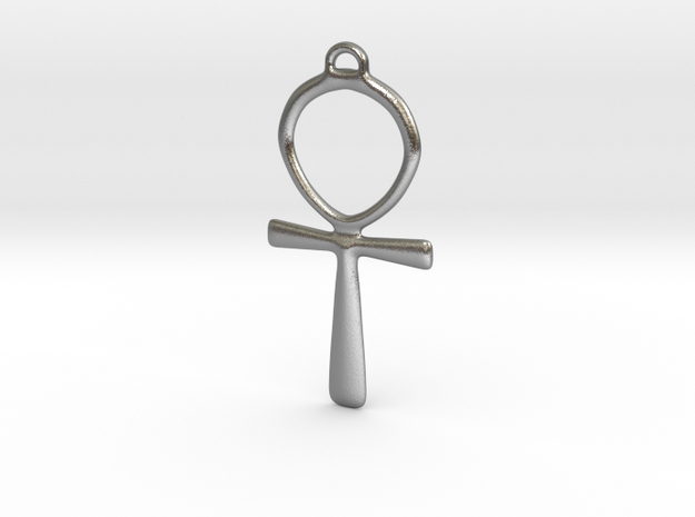 Ankh in metal in Natural Silver