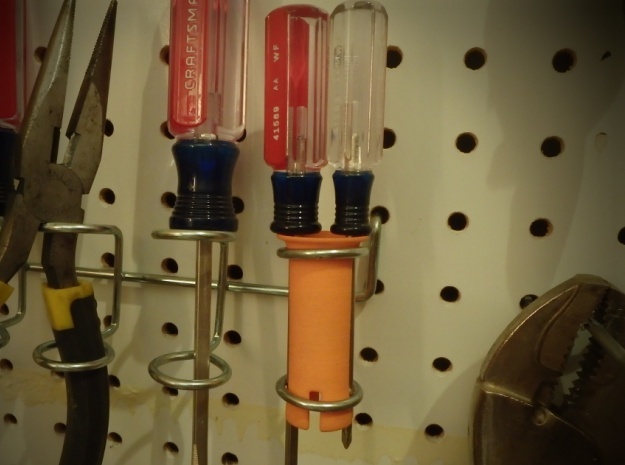 Screwdriver Holder Insert in Orange Processed Versatile Plastic
