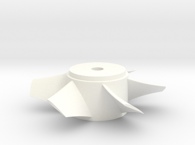 Ducted Fan 90mm rotor left turn in White Processed Versatile Plastic