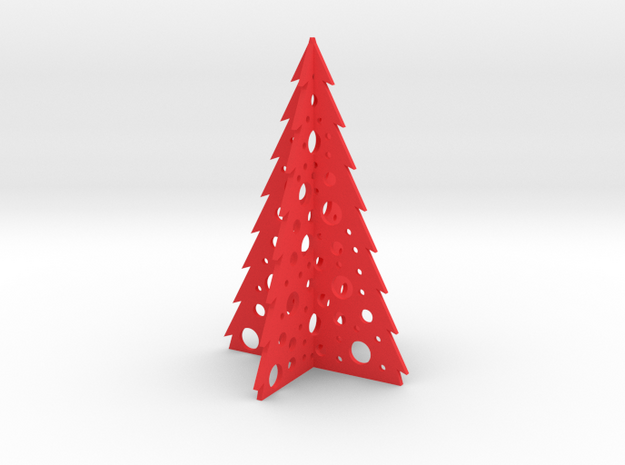 Christmas Tree in Red Processed Versatile Plastic