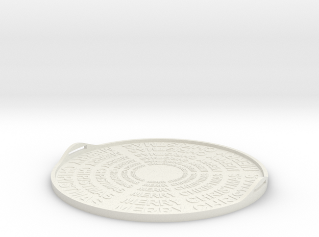 Christmas tray in White Natural Versatile Plastic