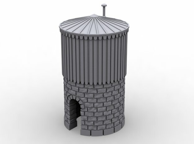 NCE01 Water tower in White Natural Versatile Plastic
