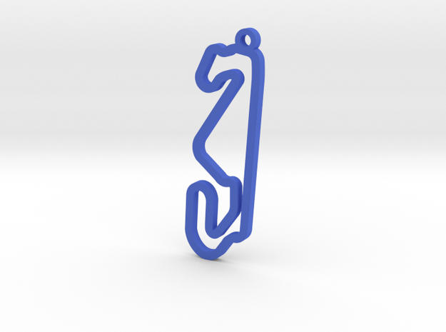 Circuit De Catalunya Key Chain in Blue Processed Versatile Plastic