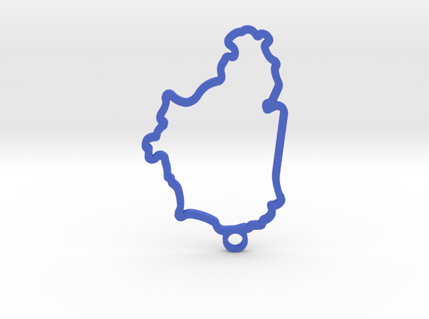 Nurburgring Nordschleif Key Chain in Blue Processed Versatile Plastic
