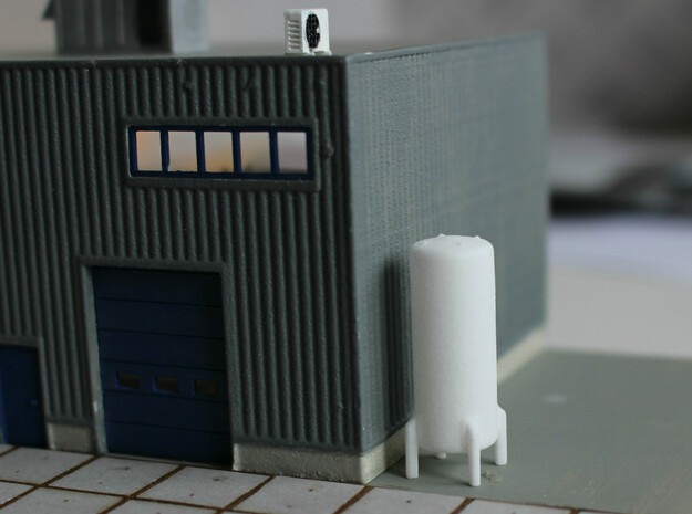 N Scale Cryogenic Tank 28mm in White Natural Versatile Plastic