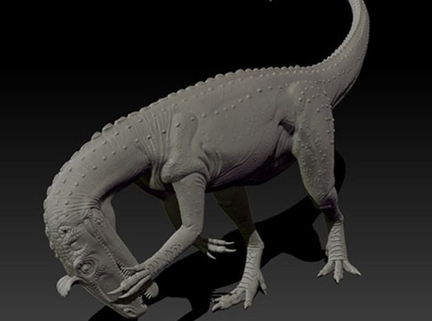 1/40 Cryolophosaurus - Preening in White Natural Versatile Plastic