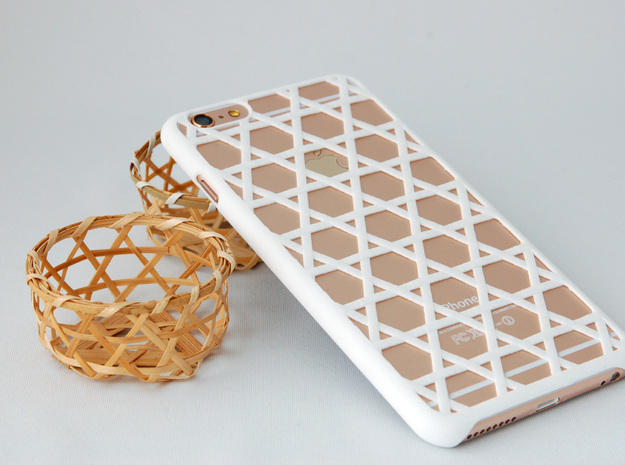 iPhone6/6s Plus Case "Kago" in White Processed Versatile Plastic