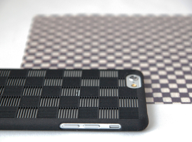  iPhone6/6s Case "Ichimatsu" in Black Natural Versatile Plastic