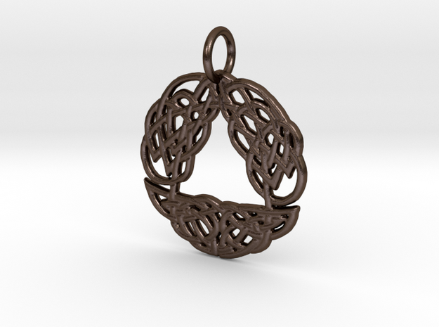 Celtic Arch Pendant in Polished Bronze Steel
