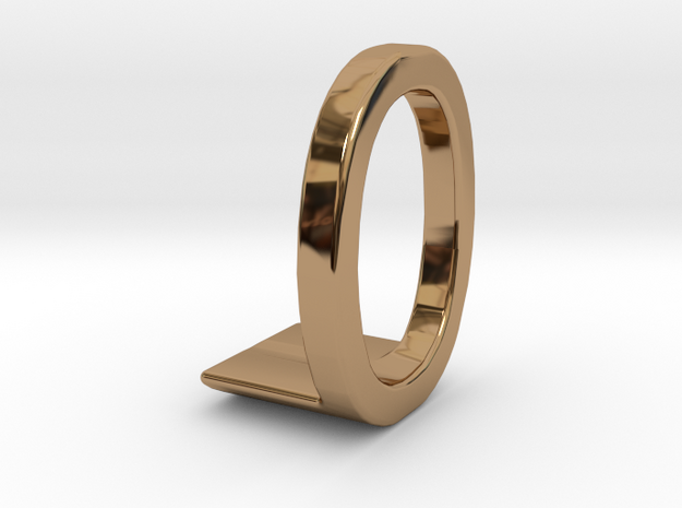 Two way letter pendant - LO OL in Polished Brass
