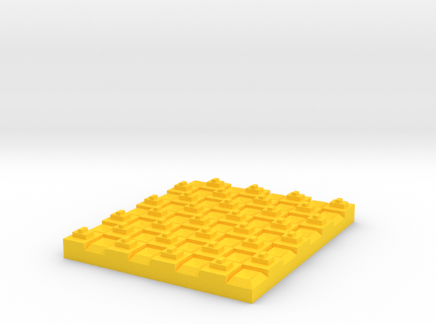 Checker in Yellow Processed Versatile Plastic