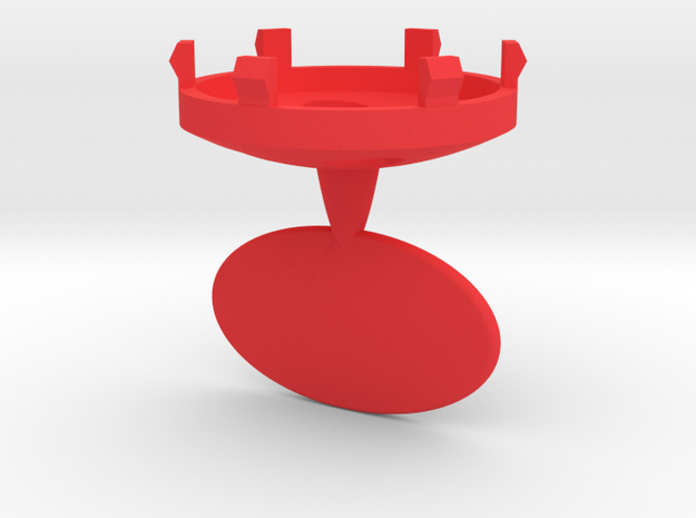 DRAW ornament - finial replacement plug personaliz in Red Processed Versatile Plastic
