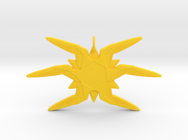 Six-Winged Seraphim Ornament in Yellow Processed Versatile Plastic