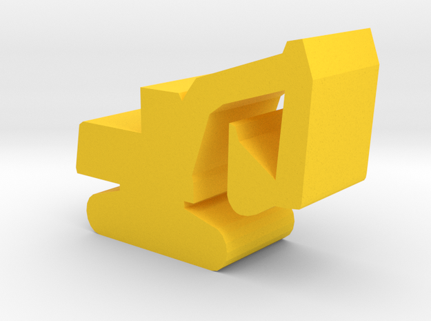 Game Piece, Excavator in Yellow Processed Versatile Plastic