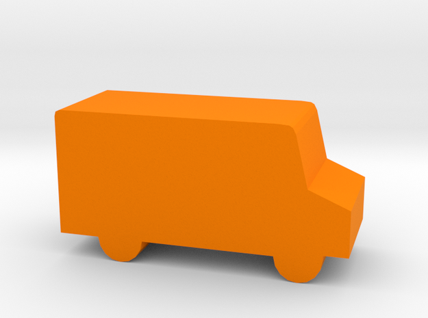 Game Piece, Delivery Truck in Orange Processed Versatile Plastic