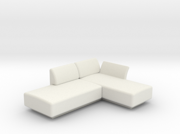 1:48 Modern Sectional Corner Sofa in White Natural Versatile Plastic