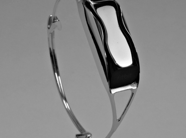 Sanabelle Fitbit Flex Bracelet in Rhodium Plated Brass