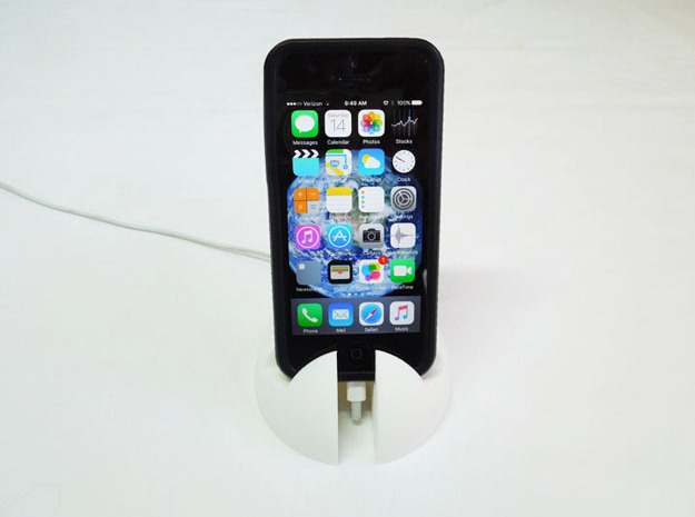 iPhone & iPad Charging Stand - Cell Cady in White Processed Versatile Plastic