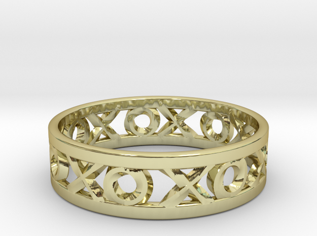Size 11 Xoxo Ring in 18k Gold Plated Brass