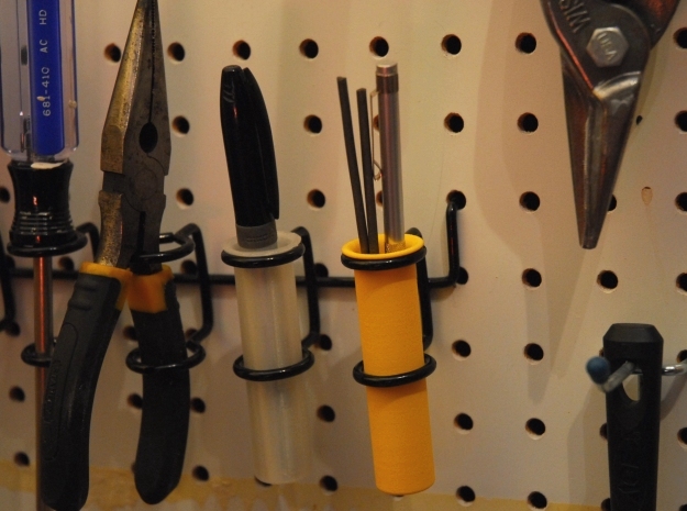 Pegboard Tool Holder in Yellow Processed Versatile Plastic