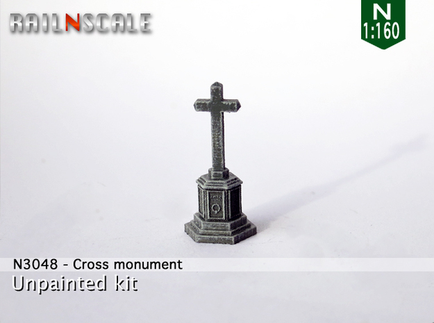 Cross memorial (N 1:160) in Tan Fine Detail Plastic