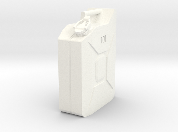 10L Jerry Can 1/10 scale in White Processed Versatile Plastic