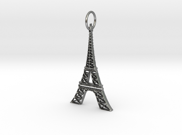 Eiffel Tower Earring Ornament in Natural Silver