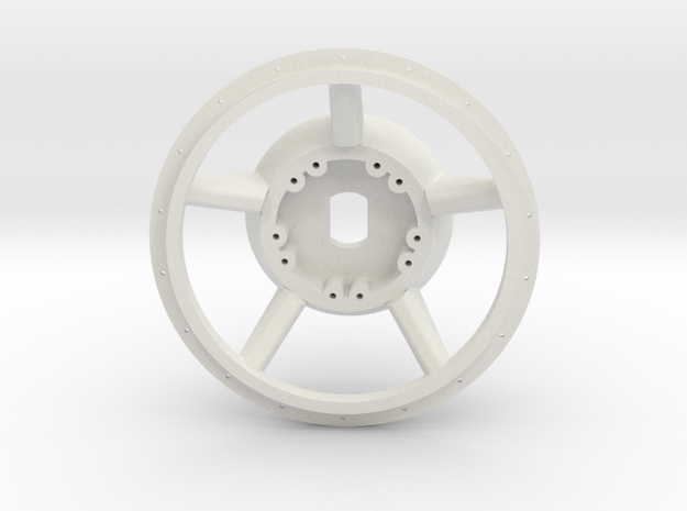 1/16 E-100  Drive Wheel  Part 1    in White Natural Versatile Plastic