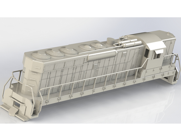 EMD SD24  HO Scale Locomotive in White Natural Versatile Plastic