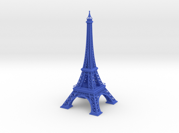 Eiffel Tower in Blue Processed Versatile Plastic