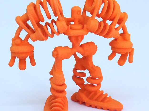 Springbot V2-7 /Series#1 (100% 6.9cm/2.72") in Orange Processed Versatile Plastic