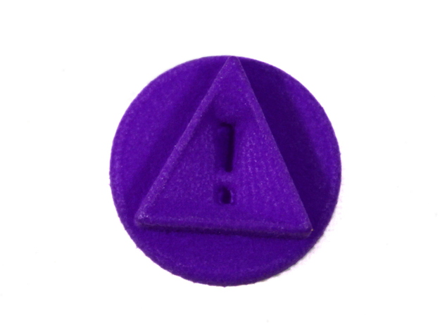 Reminder Token With Exclamation, Pandemic Legacy in Purple Processed Versatile Plastic