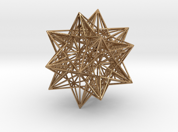 Icosahedron Stellation 3 in Polished Brass