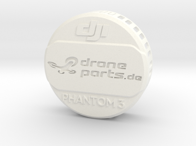 Phantom 3 Linsen Abdeckung / Schutz in White Processed Versatile Plastic