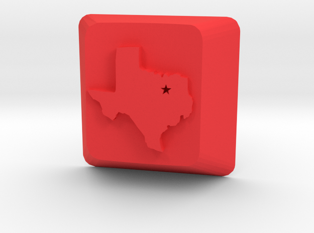 Dallas Texas Keycap Cherry Mx Switch in Red Processed Versatile Plastic