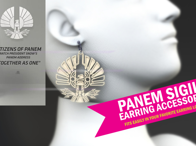 PANEM SIGIL EARRING ACCESSORY in White Processed Versatile Plastic