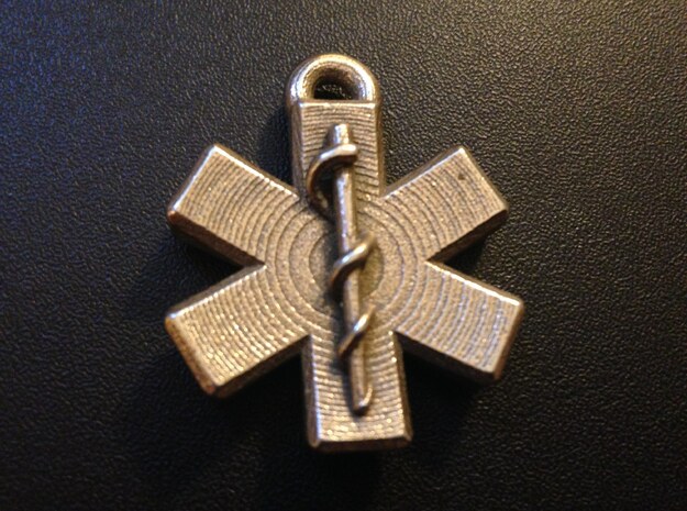 Star Of Life Blank in Polished Bronzed Silver Steel