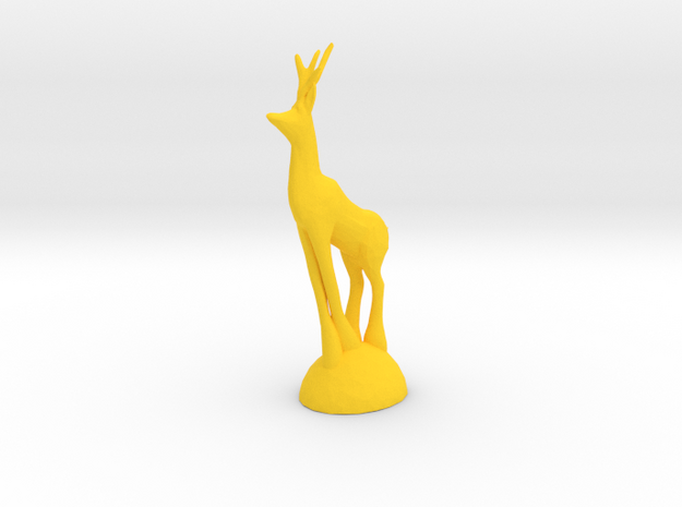 Christmas Deer in Yellow Processed Versatile Plastic