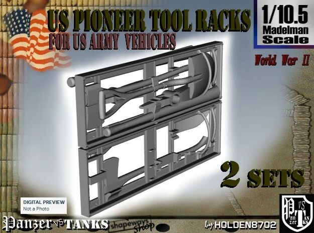 1-10.5 US Pioneer Tool Rack in White Natural Versatile Plastic