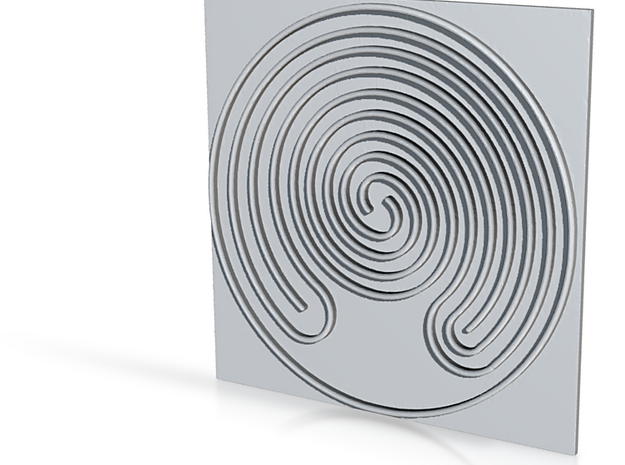 Labyrinth 64mm in Tan Fine Detail Plastic