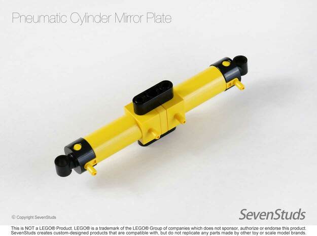 Pneumatic Cylinder Mirror Plate in Yellow Processed Versatile Plastic