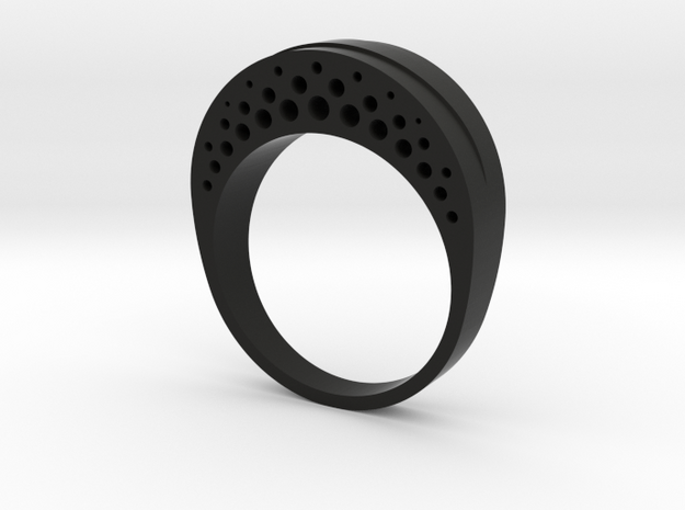 Evaporation Ring - US Size 06 in Black Natural Versatile Plastic