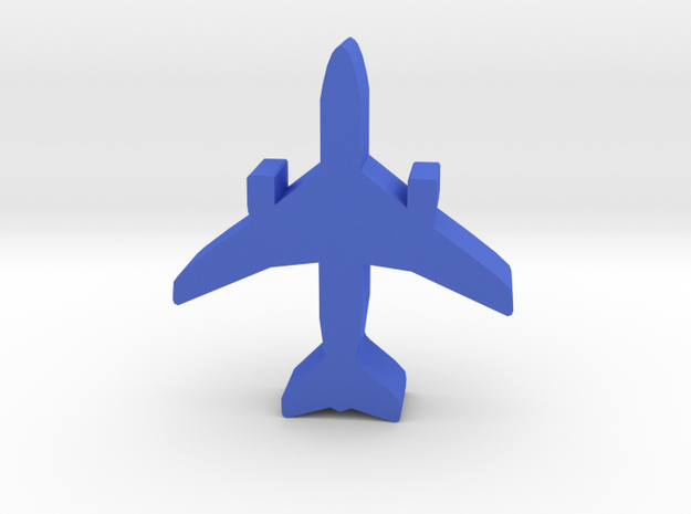 Game Piece, Airliner With 2 Engines in Blue Processed Versatile Plastic