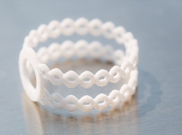 Ring of rings in White Natural Versatile Plastic