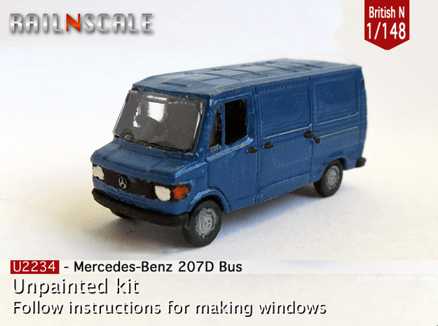 Mercedes-Benz 207D Bus (British N 1:148) in Tan Fine Detail Plastic