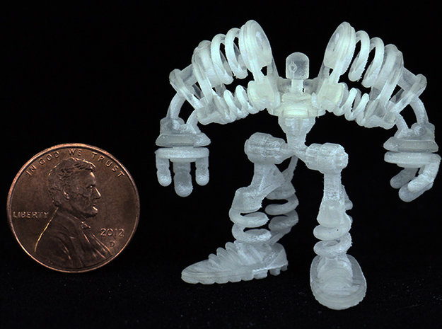 Springbot V2-7 /Series#1  (60% 4cm/1.6") in Smoothest Fine Detail Plastic