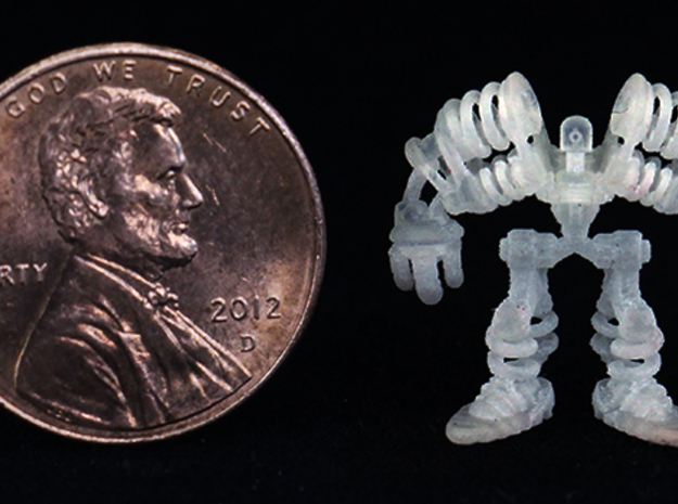 Springbot V2-7 /Series#1  (30% 2cm/.81") Smallest in Clear Ultra Fine Detail Plastic